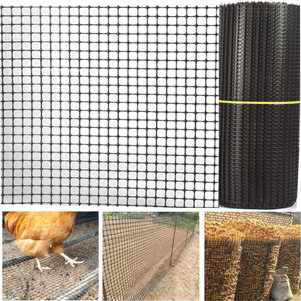 Rabbit Cage Wire - Сетка-решетка для сада, черная пластиковая, герметичная,